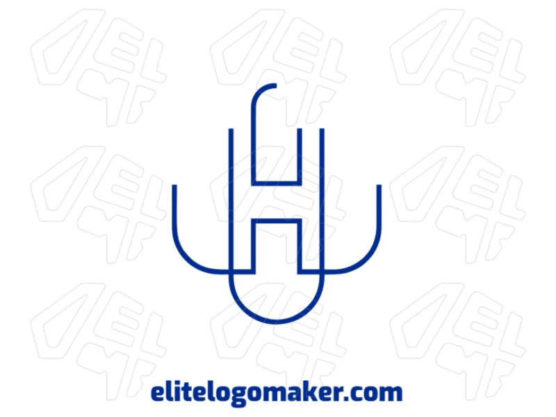 Artistic logo with the letter "H", presenting a harmonious and detailed visual composition