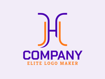 Um logotipo minimalista moderno e criativo com a letra 'H' composta por várias linhas, oferecendo um design elegante e inovador para uma identidade visual contemporânea.