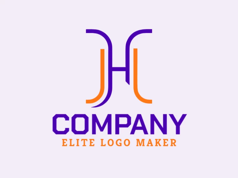 Un logotipo minimalista moderno y creativo con la letra 'H' compuesta por varias líneas, ofreciendo un diseño elegante e innovador para una identidad visual contemporánea.