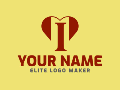 Un logotipo abstracto que presenta la letra 'I' y un corazón, combinando elementos llamativos y refinados.
