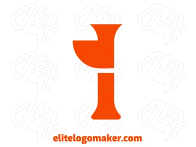 A letra 'i' desenhada de forma semelhante a um cachorro em estilo minimalista cria uma representação de logo única e memorável para negócios.
