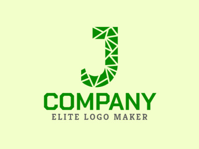 The logo features the letter 'J' in a sophisticated mosaic style, with a striking green hue, creating a visually appealing and memorable brand identity.