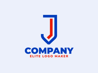 A distinctive logo featuring the letter 'J' in an initial letter style, blending bold red and dark blue colors.