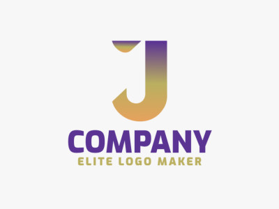Un logotipo atractivo y único en degradado que presenta la letra 'J', ofreciendo un diseño creativo.