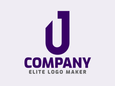 Un diseño de logotipo minimalista con la letra 'J' en morado, notable por su apelación inspiradora y creativa.