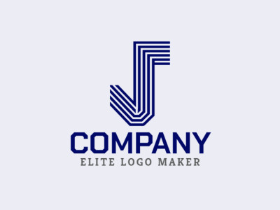 A suitable logo with a blue initial letter 'J' that emphasizes a modern and professional style.