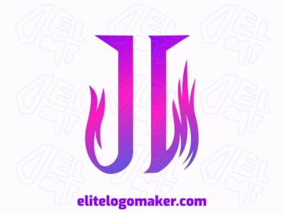 Suitable gradient logo design featuring the letters 'J' and 'L', blending smoothly to create a modern and professional visual identity.