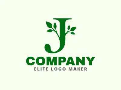 El logotipo entrelaza la letra 'J' con ramas elegantes, encarnando crecimiento y profesionalismo en un estilo clásico de letra inicial.