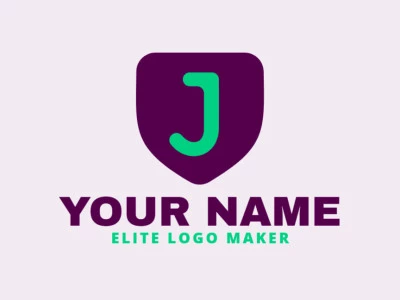 A minimalist logo featuring the letter 'J' inside a warrior shield, offering an appropriate and professional design for a distinguished brand.