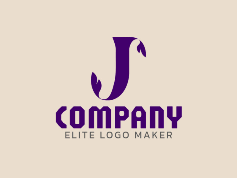 O logotipo combina a letra 'J' com folhas elegantes em um estilo minimalista, criando uma identidade de marca refinada e natural.