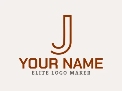 A minimalist logo features the letter 'J' in a simple and clean style, creating an excellent and professional design with a focus on clarity and elegance.