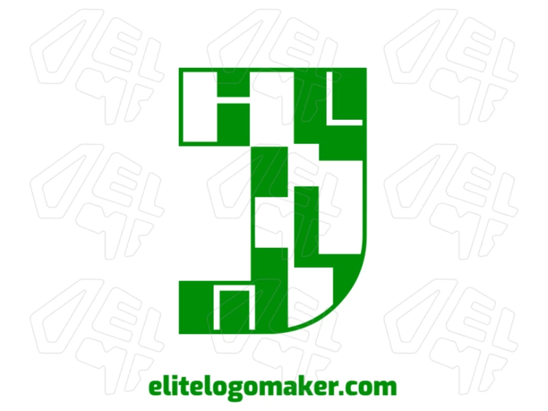 A creative design of the letter "J" that represents business with a professional and modern style, ideal for creating a quick and impactful logo.