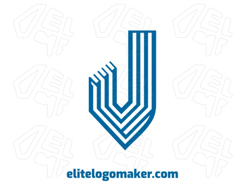 A logo template featuring the letter "J" with a magnificent design, combining elegance and creativity in a striking and modern initial letter style.