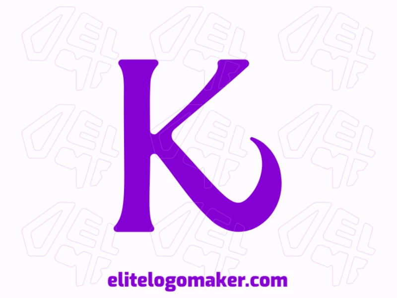 Um design de logotipo minimalista e elegante apresentando a forma elegante da letra 'K', perfeito para uma marca sofisticada.
