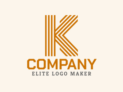 Un logotipo elegante con la letra 'K' compuesta por múltiples líneas, diseñado en amarillo oscuro para un aspecto moderno y dinámico.