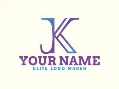 A noticeable and dynamic logo featuring the letter 'K' with a bold gradient, creating a modern and eye-catching visual effect.