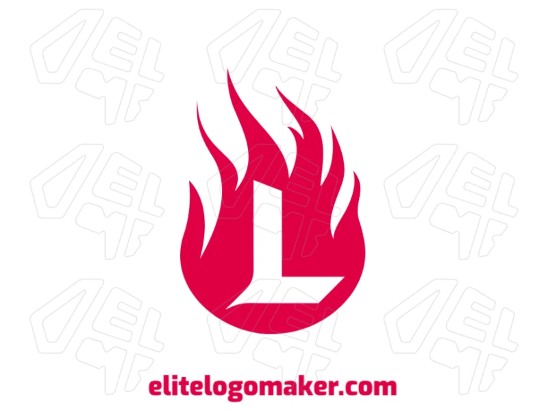 Logo designed for various purposes, featuring the letter 'L' inside a flame, creating a bold and pictorial design with energy and intensity.