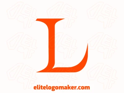 A modern abstract logo featuring an orange letter 'L' with sleek and minimalistic shapes.