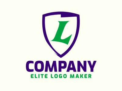 An abstract design featuring the letter 'L' integrated with a shield, creating a flashy and noticeable logo.