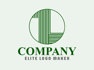 A circular logo design featuring a striped letter 'L', radiating a sense of growth and harmony with its vibrant green color scheme.