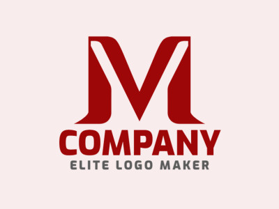 A simple yet impactful logo featuring the letter "M", with a vibrant red color scheme, makes a bold statement.