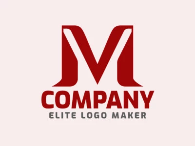 A simple yet impactful logo featuring the letter "M", with a vibrant red color scheme, makes a bold statement.