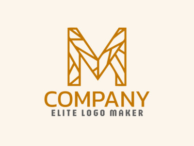 Um logo no estilo de mosaico apresentando a letra 'M', representando criativamente sua marca.