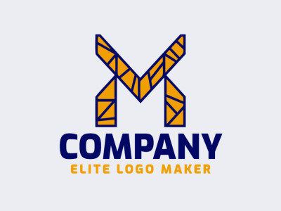 Um logotipo criativamente elaborado com a letra 'M', mesclando inovação com apelo atemporal.
