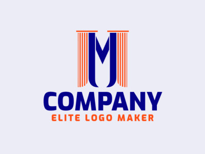 Um logo com a letra inicial 'M', dinâmico, que combina modernidade com sofisticação, perfeito para diversas marcas.