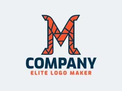 A captivating mosaic-style 'M' logo design, fusing artistry with vibrancy, perfect for dynamic brands.