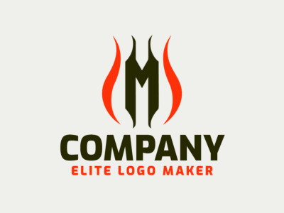 Un logotipo con la letra inicial 'M' que es atractivo y personalizable, diseñado para causar una impresión elegante.
