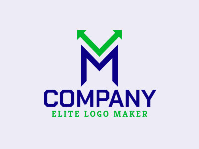 A dynamic logo featuring a stylized 'M' shape merged with arrows, embodying movement and progress.