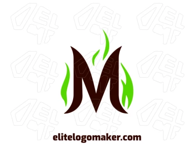 Uma letra 'M' combinada com formas abstratas, criando um design único de modelo de logotipo para o seu negócio.