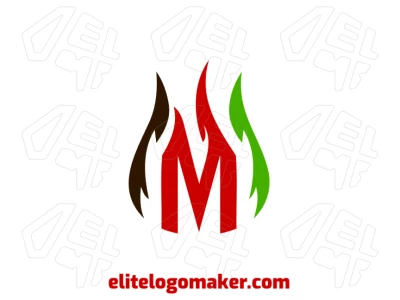 La letra 'M' compuesta por formas abstractas crea un logo creativo y único, incorporando un diseño innovador en un estilo impactante de letra inicial.