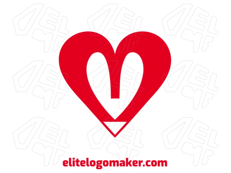 Notable letra inicial "M" con forma de corazón, combinando elegancia y creatividad en un diseño único.