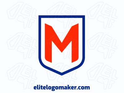 Um logotipo emblema apresentando a combinação da letra 'M' e um escudo, projetado para uma presença de marca forte e autoritária.
