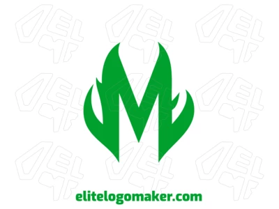 Modelo de logotipo com a letra 'M' em design abstrato, oferecendo uma abordagem moderna e versátil para o estilo de letra inicial.