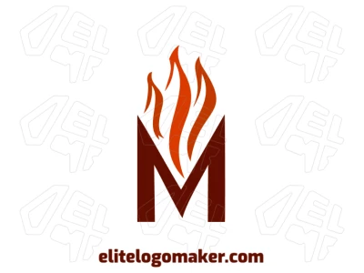 Uma ideia abstrata legal da letra "M", criando um logotipo único e profissional.