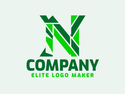 A mosaic-style logo featuring the letter 'N', creatively crafted with vibrant shades.