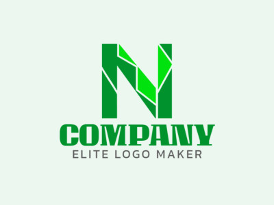 Um cativante design de logotipo abstrato com a letra 'N', ideal para uma marca moderna e dinâmica.