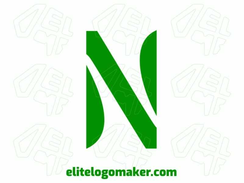 Un diseño de logotipo minimalista que muestra la letra 'N', perfecto para marcas que buscan una identidad limpia y moderna.