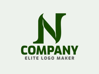 Una representación elegante de la letra "N" en un tono verde vibrante, simbolizando crecimiento e innovación.