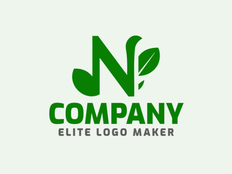 A minimalist fusion of the letter 'N' and a leaf, creating a refreshing logo design.