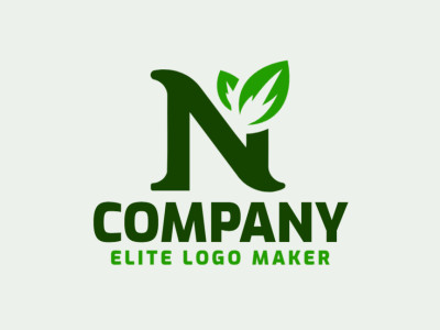 Un logotipo minimalista que combina la letra 'N' con dos hojas de árbol, evocando simplicidad y armonía natural.