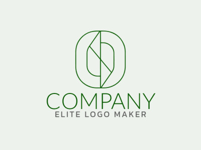 Um logotipo monolinear apresentando uma letra 'O' elegante, ideal para uma marca moderna.