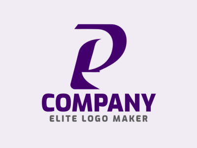 A sleek and minimalist logo design featuring the letter "P", with a touch of regal purple, conveying sophistication and modernity.