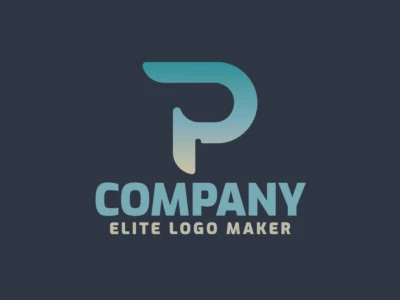 Un logotipo minimalista con una 'P' en degradado, perfecto para branding empresarial con un diseño moderno y elegante.