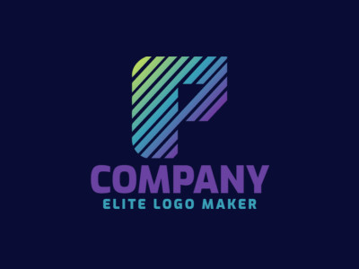 A noticeable, original, and attractive logo design featuring a striped letter 'P'.