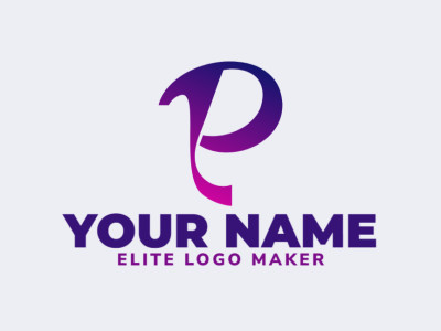 An attractive and refined logo featuring the initial letter 'P' in purple and pink, offering a stylish representation.