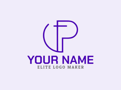 Logotipo minimalista con la letra 'P' con líneas limpias y estética moderna, que encarna simplicidad y elegancia.